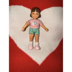 Fisher Price Loving Family Dollhouse Brunette Girl Doll Hispanic Brown Hair